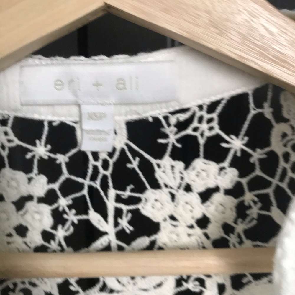 White lacy embroidered top